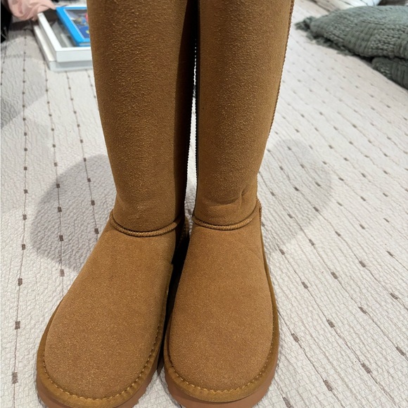 Classic Tan Suede Women's Boots - Picture 1 of 5